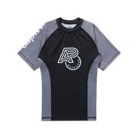 Vêtements de combat personnalisés en gros, Rash Guard MMA, fabrication OEM, Spandex/Polyester, impression par sublimation, respirant, sport, adultes, court