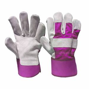 Guantes de Trabajo de Cuero Vacuno al por Mayor OEM, con Puño Reforzado de Goma, Protección de Seguridad para Manos, Equipo de Protección, Guantes Resistentes para Trabajos Pesados - Product Image 2