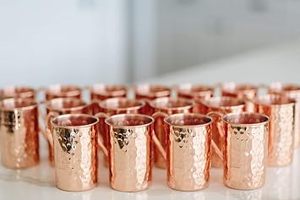 Taza de cobre con asa, estilo vintage, resistente al calor, para beber en casa, bar, fiestas, taza de servir premium, taza hecha a mano - Product Image 2