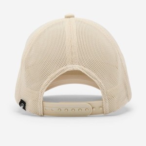 Nouvelle casquette trucker en maille beige au design personnalisé avec logo blanc sur le panneau avant, ajustable, 6 panneaux, décontractée, pour adultes, printemps-été - Product Image 5