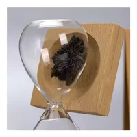 Jam Pasir Magnetik dengan Alas Kayu Desain Minimalis 2 Menit