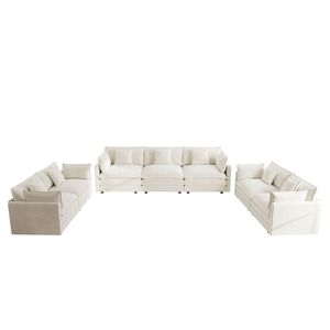 Juego de Sofás de 3 Piezas para Sala de Estar, Cómodos y Extra Grandes, Sofá de 2 y 3 Plazas con Asientos Profundos para el Hogar - Product Image 4