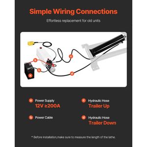 Kit de elevación hidráulico de 17,600 lb/8 T, kit de elevación de tijera hidráulico estándar para plataforma de remolque de 12 V, elevador de tijera para caja de remolque - Product Image 6