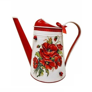 Nouvelle Arrosoir en Métal avec Finition Émaillée Imprimée, Poignée Robuste, Idéal pour l'Entretien des Plantes à la Maison, au Jardin et sur le Balcon - Product Image 6