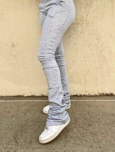 Pantalon de survêtement en molleton de laine pour homme TITAN TREAD WEAR, style hip-hop, taille élastique avec cordon de serrage, décontracté, pour l'hiver, imprimé logo cœur, bleu et noir - Product Image 4