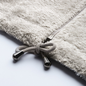 Women Sherpa fleece Faux Fur Wool Coat Breathable Warm Plush Casual hooded zipper collar Jacket snow wear <b>comfy</b> button closure - Product Image 5
