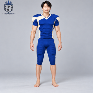 ชุดยูนิฟอร์มอเมริกันฟุตบอลโพลีเอสเตอร์สั่งทำขายส่ง พิมพ์ลายแบบ Dye Sublimation ระบายอากาศได้ดี แห้งเร็ว มีไซส์พลัส พร้อมโลโก้สั่งทำ - Product Image 1
