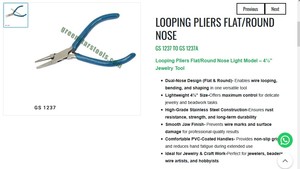 Alicates de punta redonda plana de 4.5 pulgadas para hacer joyas, herramienta de acero inoxidable para doblar alambre, herramientas manuales |   N.° de artículo GS-1237 - Product Image 3