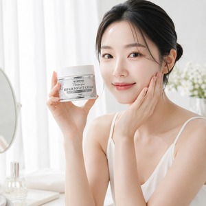 Crème de Nuit Réparatrice Raffermissante pour le Visage – Soin Coréen pour Peaux Ternes et Élastiques – Soin de Soutien à l'Élasticité - Product Image 3