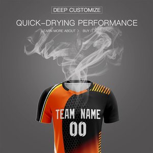 Maillot de foot personnalisé respirant à manches courtes, ensemble de foot scolaire personnalisé, uniforme de foot pour adultes - Product Image 4
