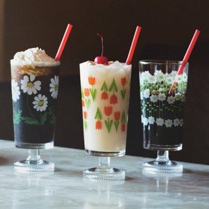 Vaso Retro Aderia de Cristal Hecho en Japón, Vaso Alto para Helado, Estilo Retro Showa, Kawaii y Lindo - Product Image 6