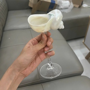 Vietnam poli Turbo coquillage verres à vin tasses utilisation pour la décoration de restaurant de vaisselle de mariage - Product Image 3