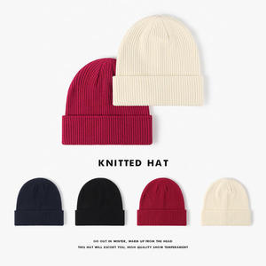 Heavyweight Knitted Beanie Thick Warm Winter Skull <b>Cap</b> Custom Private Label OEM ODM Fashion Knit <b>Hat</b> Wholesale - Product Image 5