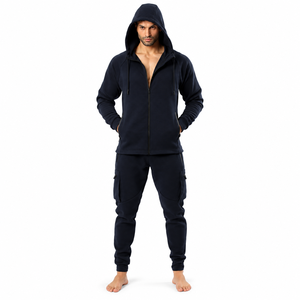 Cargo Tracksuit Full <b>Zip</b> <b>Hooded</b> Jacket and Utility Pocket Jogger Pants Private Label Streetwear Set Activewear Regular Fit Autum - Product Image 1