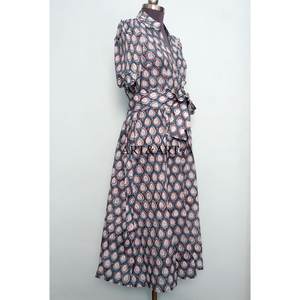 Robe décontractée en coton doux de qualité supérieure pour femme, longueur midi, design occidental, écologique, idéale pour l'été - Product Image 5