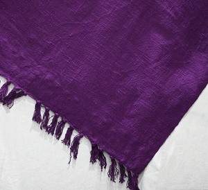 Plaid rectangulaire en laine acrylique tricotée violette, couleur unie, anti-boulochage, pour la décoration intérieure, toutes saisons, 18 ans et plus - Product Image 6