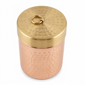 Wholesale Luxury Hammered Metal Candle Jar Custom Copper Brass Candle Vessel Bulk Empty Scented Candle Container for Home Decor - Product Image 5