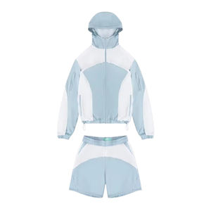 Conjunto Deportivo de Gimnasio al por Mayor: Chaqueta con Cremallera y Pantalones de Ajuste Regular, Estampado Personalizado, Cortavientos, Ropa Deportiva Ecológica de 2 Piezas - Product Image 5