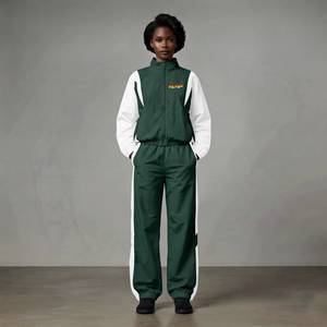 Unisex Sweat Suits Full <b>Reflective</b> <b>Jacket</b> Nylon Windbreaker <b>Men</b> Pants Jogger Sport Tracksuit Women Track Set - Product Image 1