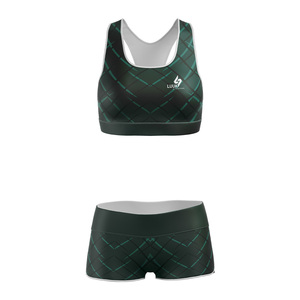 Conjunto Deportivo Personalizado para Mujer, Top y Shorts Sublimados con Aspecto Sin Costuras, Fabricante de Ropa Deportiva para Gimnasio, Entrenamiento, Yoga y Fitness - Product Image 1