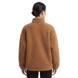 OEM Versity Half Zip Premium Sherpas Women's Hoodies Heavyweight Oversized Stand Collar Custom Embroidered Loose Fit Jackket - Product Image 2