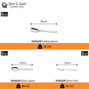 Juego de cena de acero inoxidable 68 PCS para 6 personas Juegos de vajilla Premium Shagun - Product Image 5