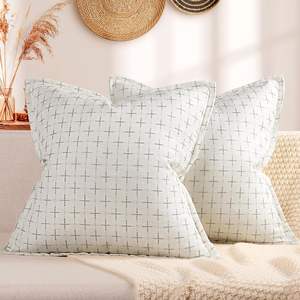Fundas de Cojín Decorativas de Algodón 100% Tejido a Mano para Sofá – Diseño Moderno - Product Image 3