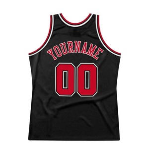 Jersey de Baloncesto Personalizado en Negro, Rojo y Blanco, Cosido, con Impresión Digital Premium, Malla Auténtica, Uniforme Deportivo Universitario Retro - Product Image 5