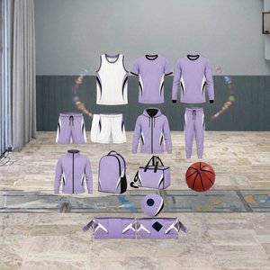 Maillot de basket-ball personnalisé, uniforme d'équipe brodé, kit sportif en polyester 3D, sans manches et à manches courtes pour adultes - Product Image 5