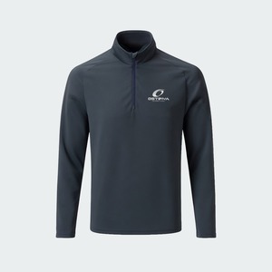 เสื้อแจ็คเก็ตผ้าแคนวาสทรงปกติ คอตั้ง ซิป ¼  สำหรับผู้ชาย  โลโก้ด้านหน้า  สั่งซื้อจำนวนมาก - Product Image 1