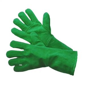 Gants de soudure en cuir de vachette pleine fleur pour hommes, certifiés CE, 11 oz, anti-chaleur, protection contre les étincelles, sécurité incendie - Vente chaude - Product Image 3