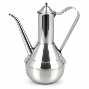 Stainless Steel <b>Oil</b> <b>Sprayer</b> Bottle with Long Spout and Metal Lid - Product Image 1