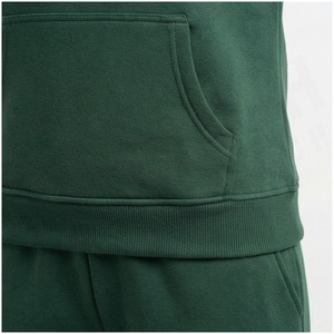 Conjunto Deportivo Casual para Mujer, Sudadera con Capucha Verde Sólido y Pantalones Jogger, Manga Larga, Peso Medio, 100% Algodón, Ropa de Otoño - Product Image 5