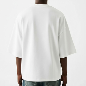 Camiseta Unisex Oversize de Algodón 100% de Alta Calidad, Estilo Vintage, Hombros Caídos, 300 g/m², Lisa, para Venta al Por Mayor - Product Image 5
