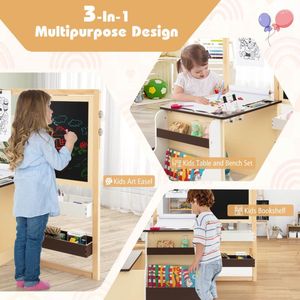 Set tavolo e panca in legno per bambini centro d'arte per uso mobili per bambini - Product Image 5