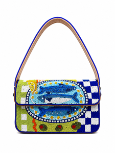 Bolso de hombro de lujo hecho a mano con cuentas de cristal de telaraña, bolso de diseñador para mujer, cartera de boutique, venta al por mayor OEM ODM - Product Image 2