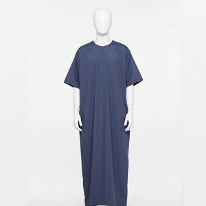 Túnica Islámica Moderna para Hombre, Informal, Transpirable, Ligera, Larga hasta el Tobillo, Talla Grande, Color Oscuro, para Ramadán y Eid - Product Image 5