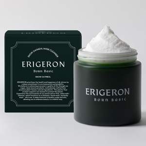 ERIGERON Nettoyant Vegan pour la peau lisse Eau de riz et d'avoine Nettoyant quotidien hydratant pour le visage Doux Sans cruauté Zéro déchet Coréen - Product Image 1