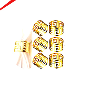 Anillos de Servilleta de Acero Inoxidable, Anillos de Servilleta de Alambre Dorado para Mesa de Comedor, para Bodas - Product Image 1