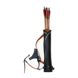 Handmade Leather Archery <b>Quiver</b> Strong Durable Build Adjustable Shoulder Belt Lightweight Outdoor Hunting Practice Gear For Men - Product Image 1