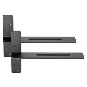 2 staffe a T in acciaio massiccio per carichi pesanti, capacità 200 libbre/90 kg, 18x2,89x12/457,2x73,5x304,8 mm, acciaio massiccio - Product Image 2