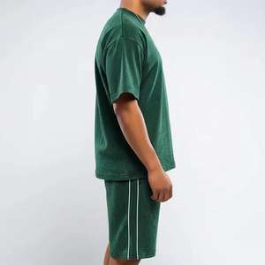 Conjunto de Camiseta y Pantalones Cortos Casuales de 2 Piezas, con Logotipo Bordado, Venta al Por Mayor - Product Image 6