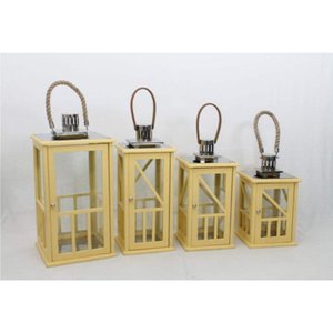 Nueva Llegada, Linterna de Madera Hecha a Mano Ecológica, Portavelas de Diseño Clásico Personalizado de Alta Calidad, Decoración para Interiores y Exteriores - Product Image 1