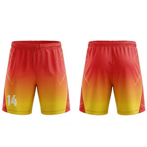 Custom Sublimated <b>Soccer</b> Jersey Set Men's Red Yellow Gradient 100% Polyester Moisture Wicking Short Sleeve Uniforms Adult Size - Product Image 4