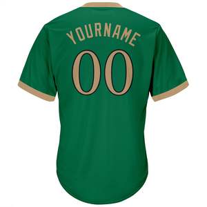 Maillot de baseball personnalisé avec numéro et nom, col en V, coupe athlétique, passepoil contrastant sur les manches, vêtement de performance - Product Image 2