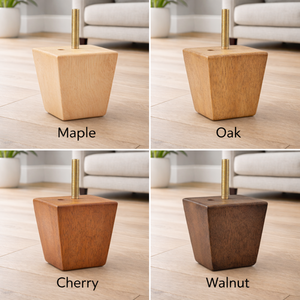 Pieds de canapé en bois massif de qualité supérieure, traditionnels, carrés et coniques, pour remplacement de meubles de salon, chambre et appartement - Product Image 3