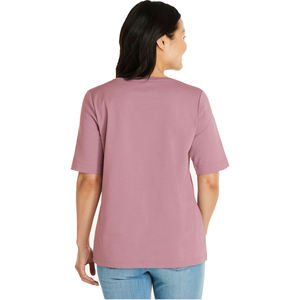Womens longline T <b>shirt</b> <b>extended</b> length relaxed fit casual fashion top for layering everyday comfort style outfit - Product Image 2