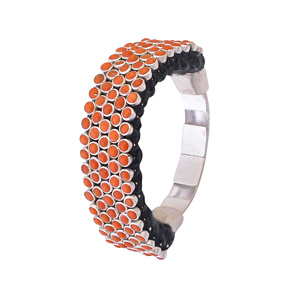 925 Sterling <b>Silver</b> Handwoven Coral <b>Bracelet</b> - Product Image 4