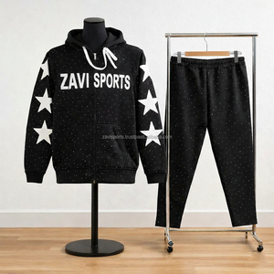 Conjunto Deportivo Personalizado de Alta Calidad, Sudadera con Capucha y Pantalones de Chándal, Felpa Gruesa, Unisex, con Logotipo Personalizado ZAVI SPORTS - Product Image 4