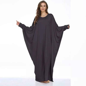 OEM Service Dubai <b>Islamic</b> Ladies Floor-Length Elegant Abaya with Embroidery Digital <b>Printing</b> & Appliques-Polyester Fiber - Product Image 6
